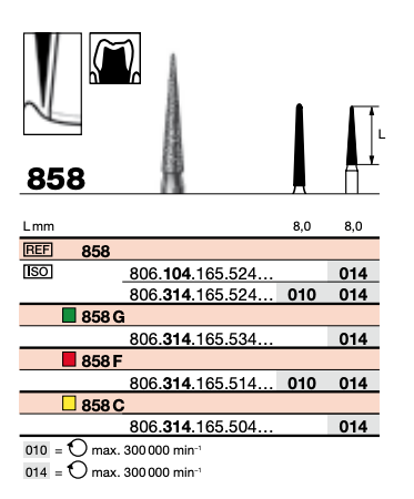 Diamond Burs 014 (UN)