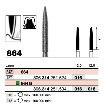 Diamond Burs 016 (UN)