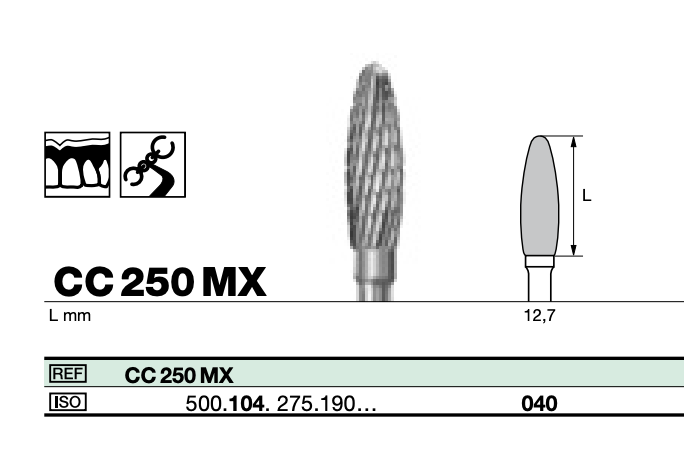 TC Cutter Tapered Round 040