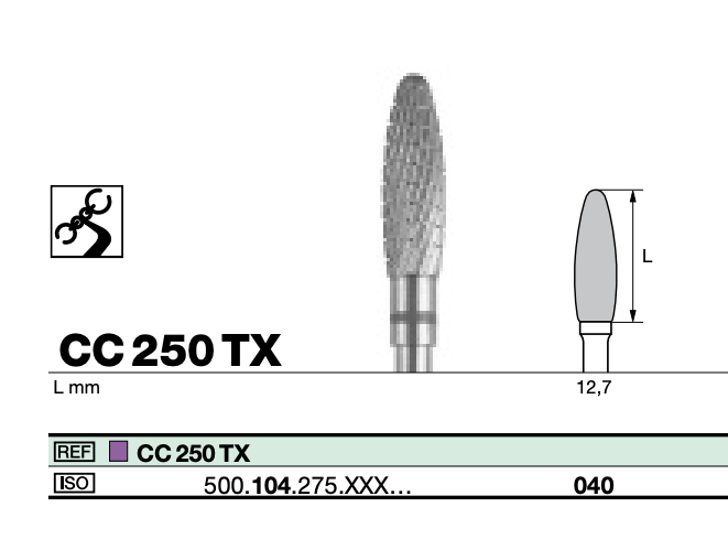 TC Cutter Tapered Round 040
