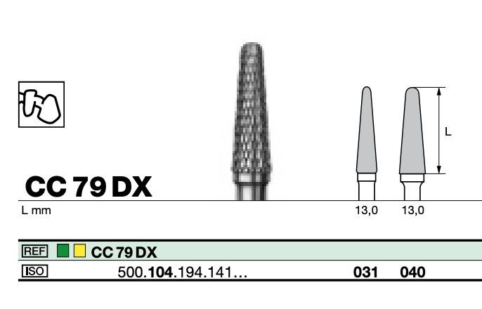 TC Cutter Tapered Round 040