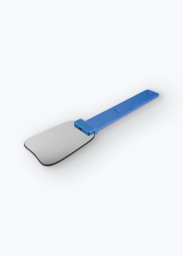 S/S Mirror Handle Silicone Blue Coated