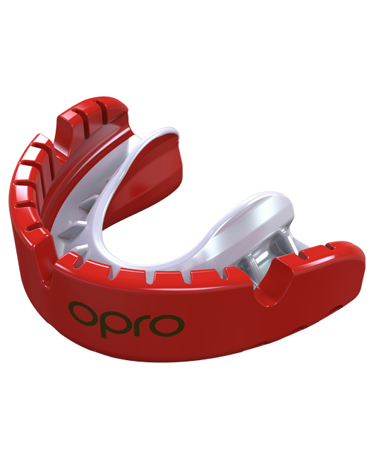 OPRO GEN4 GOLD BRACES - RED/PEARL CNP-6464545