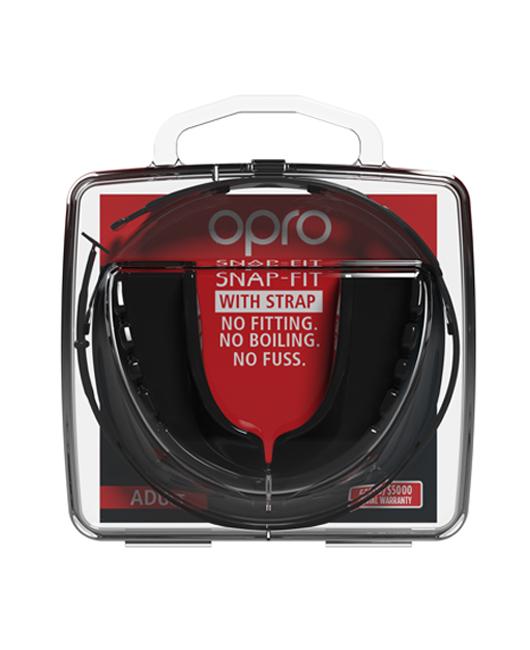 OPRO SNAP-FIT BRACES +STRAP JET BLACK