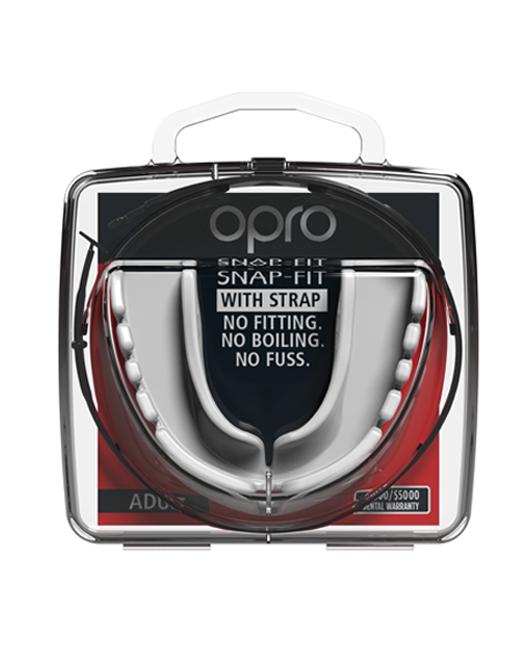 OPRO SNAP-FIT BRACES +STRAP WHITE