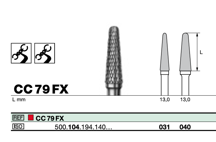 TC Cutter tapered round 031