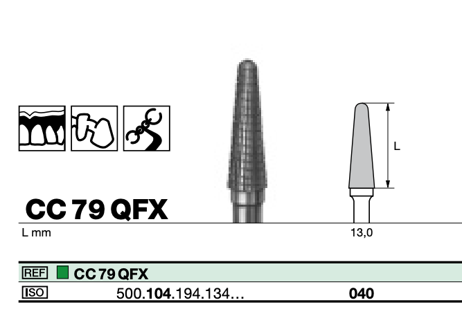 TC Cutter Tapered Round 040