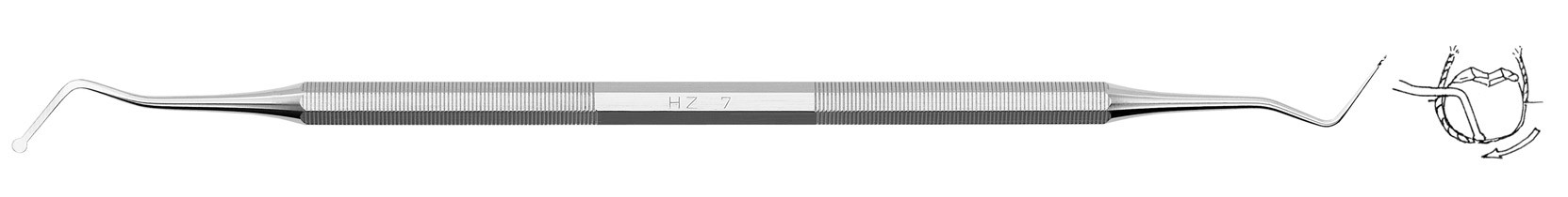 Instrumento para fio de retra&ccedil;&atilde;o gengival Deppeler