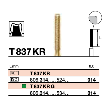 TIN-Diamant Mittel Zylinder 014